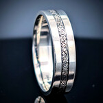Modern Heirloom® Narrow Scroll Band, Flat, 6mm, Sterling, Sz11.5