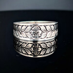 Modern Heirloom® Running Wheat Band, Tapered, 8mm, Sterling, sz 9