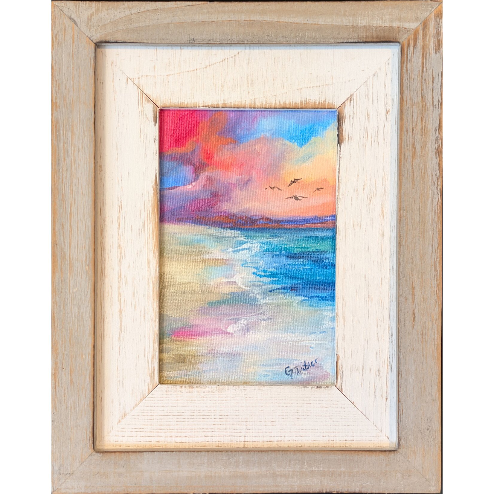Gretchen Dibler Art "Pastel Sky Over Beach" - Gretchen Dibler