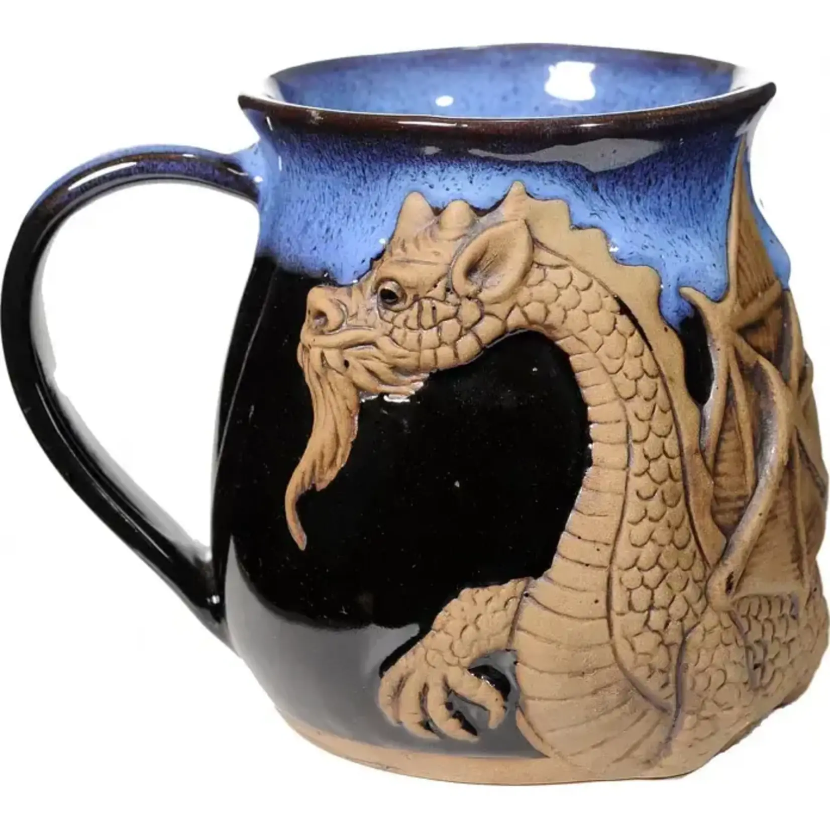 Always Azul Pottery 3-D Fantasy Winged Dragon Mug