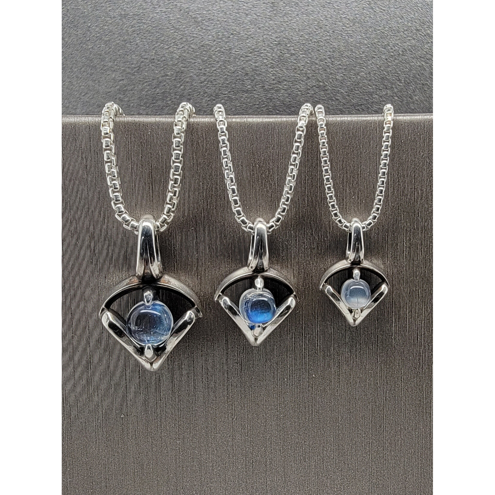 Modern Heirloom® Petite Amulet of the Moon, Moonstone & Sterling, 5mm Round