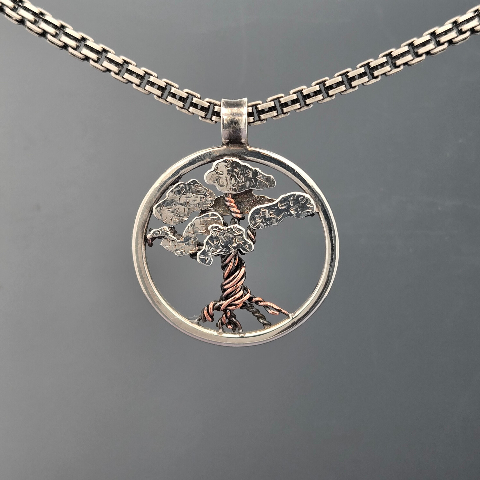 Modern Heirloom® Two-Tone Copper & Silver Bonsai Medallion