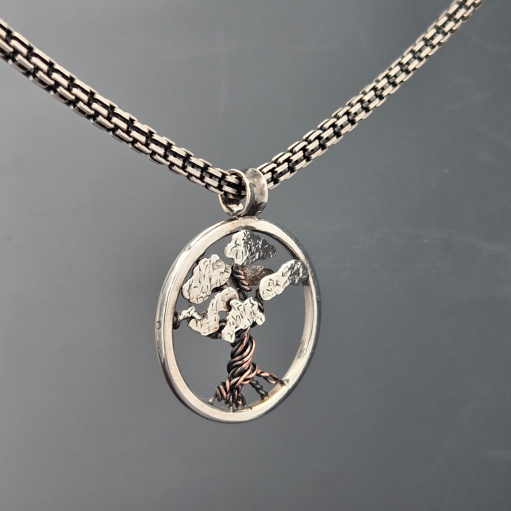 Modern Heirloom® Two-Tone Copper & Silver Bonsai Medallion