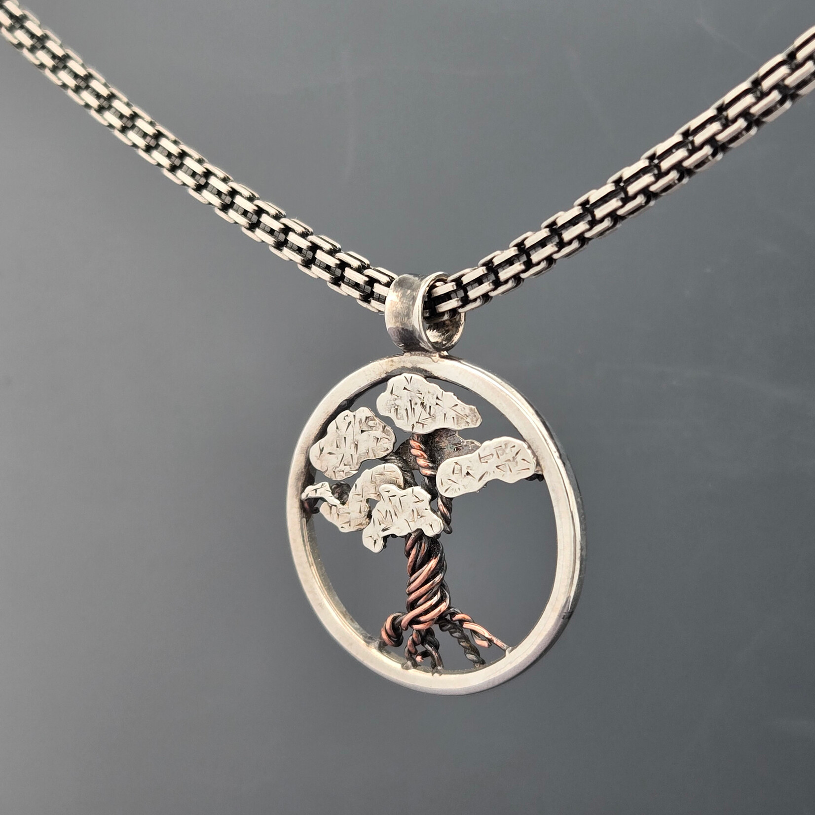 Modern Heirloom® Two-Tone Copper & Silver Bonsai Medallion