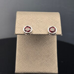 Modern Heirloom® Sterling Filigree Stud Earring w/ 6mm Garnet
