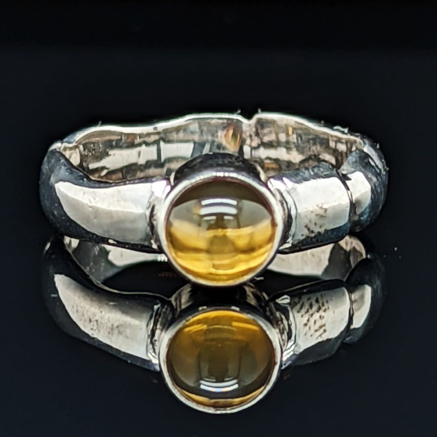 Modern Heirloom® 6mm Fire Opal Bamboo Ring Size 5.75