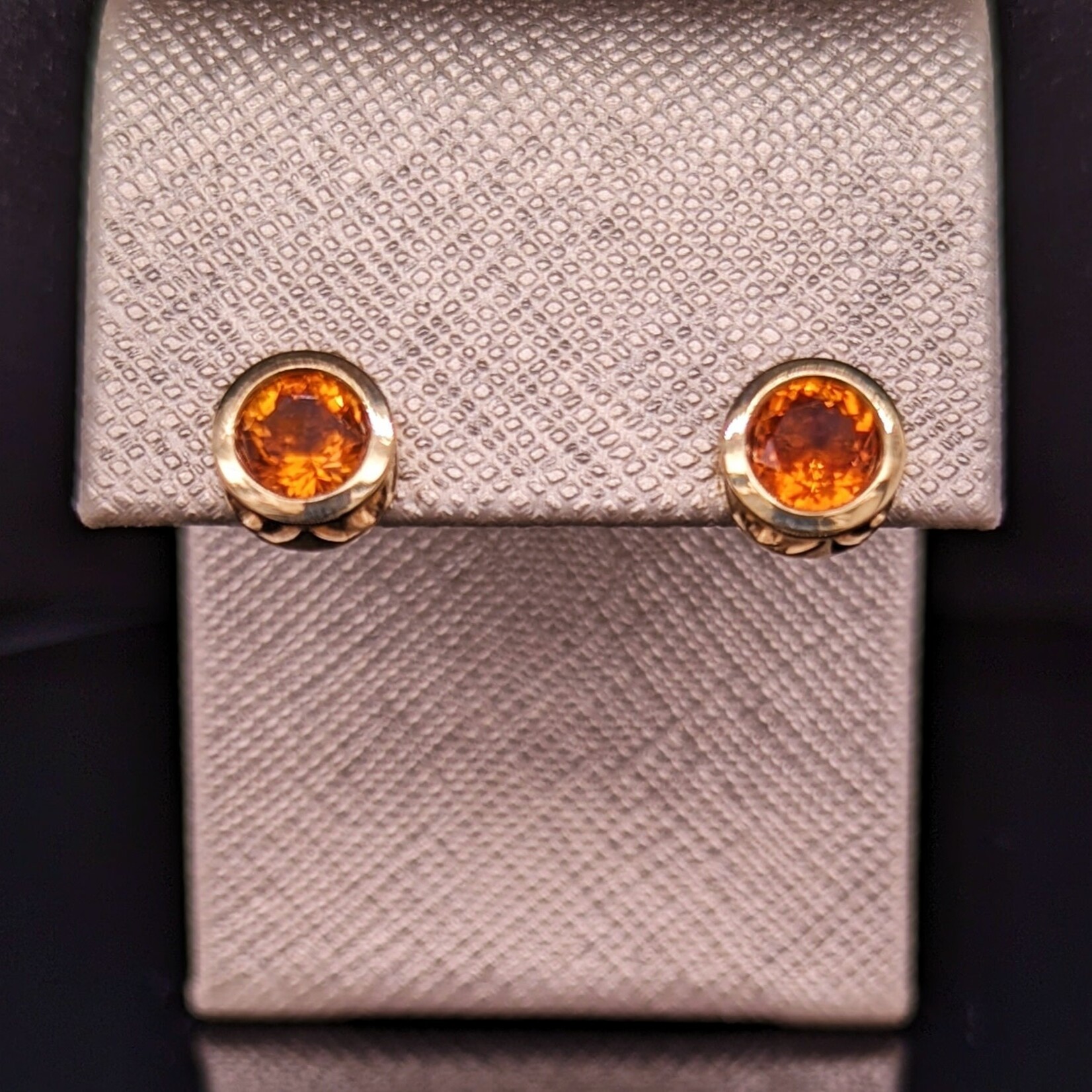 Modern Heirloom® 14KY Filigree Post Earring w/ 6mm Citrine