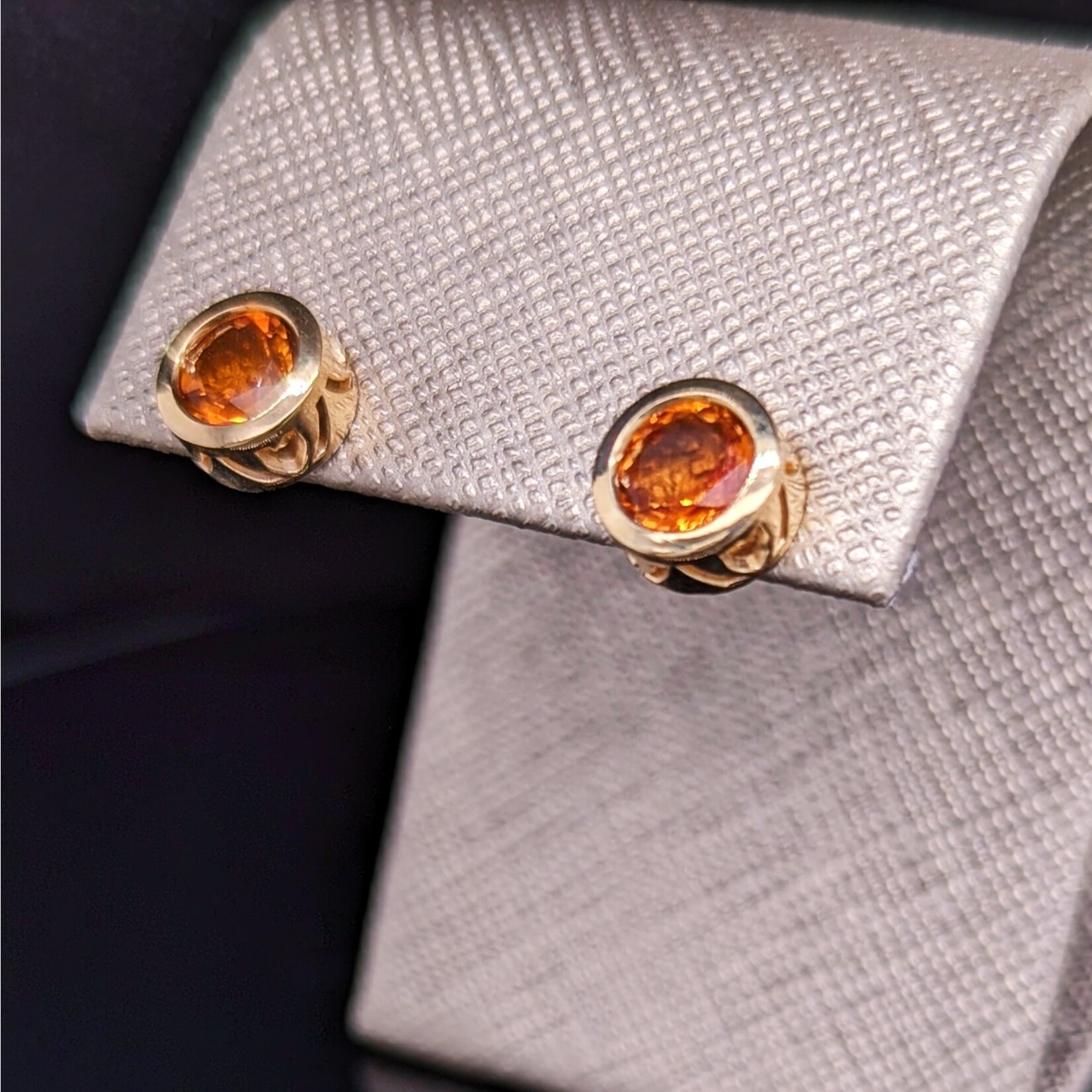 Modern Heirloom® 14KY Filigree Post Earring w/ 6mm Citrine