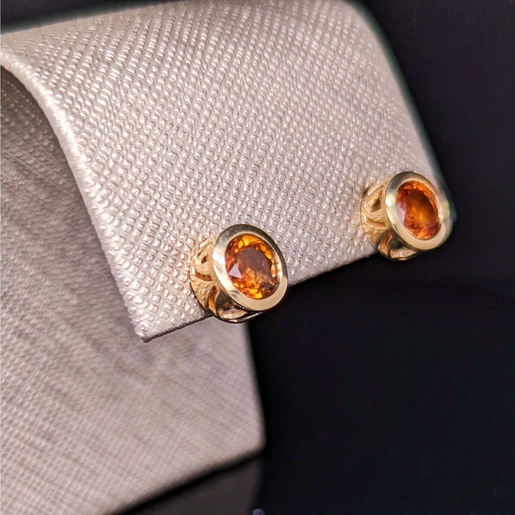 Modern Heirloom® 14KY Filigree Post Earring w/ 6mm Citrine
