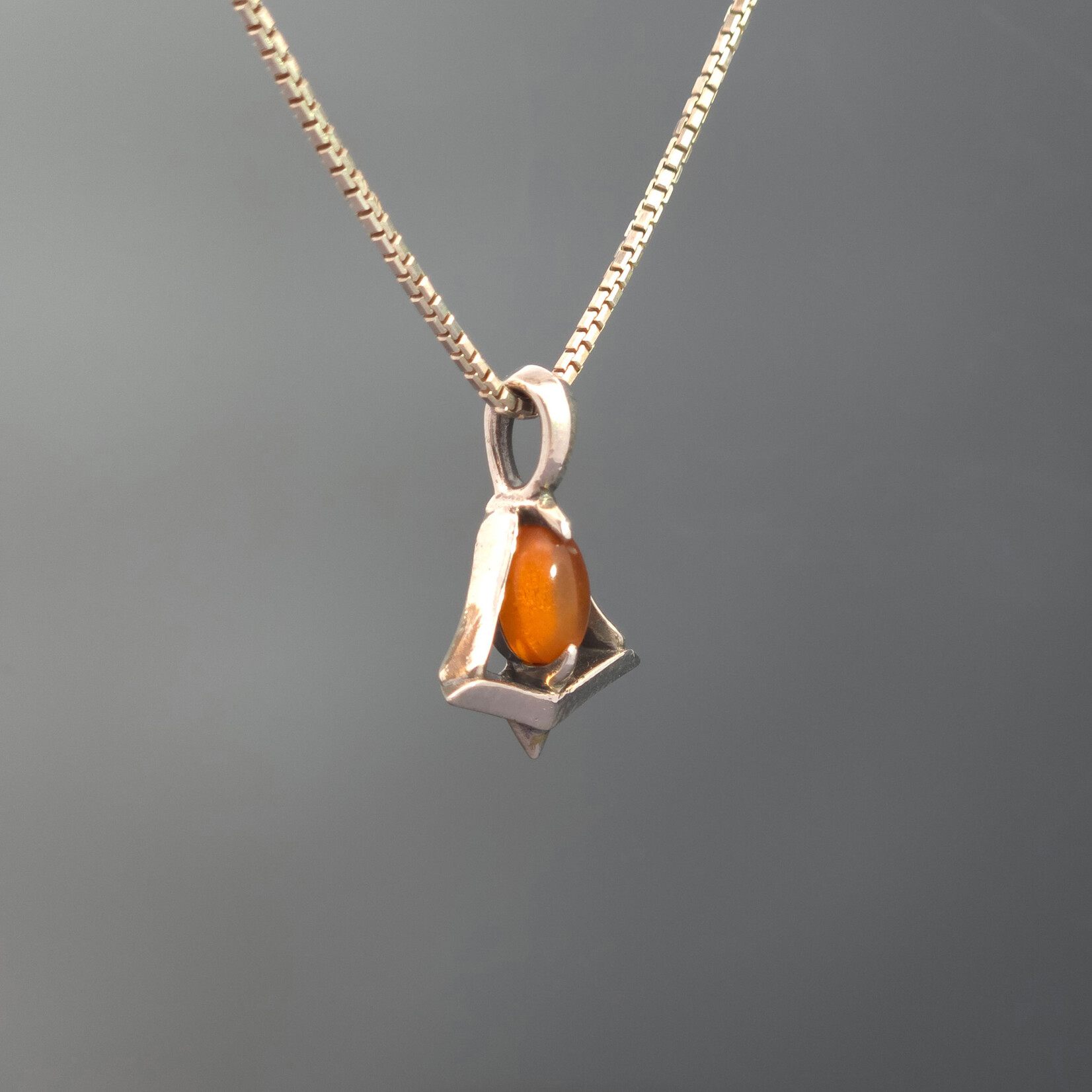 Modern Heirloom® Pendulum Pend v02, Amber and Sterling, 20"