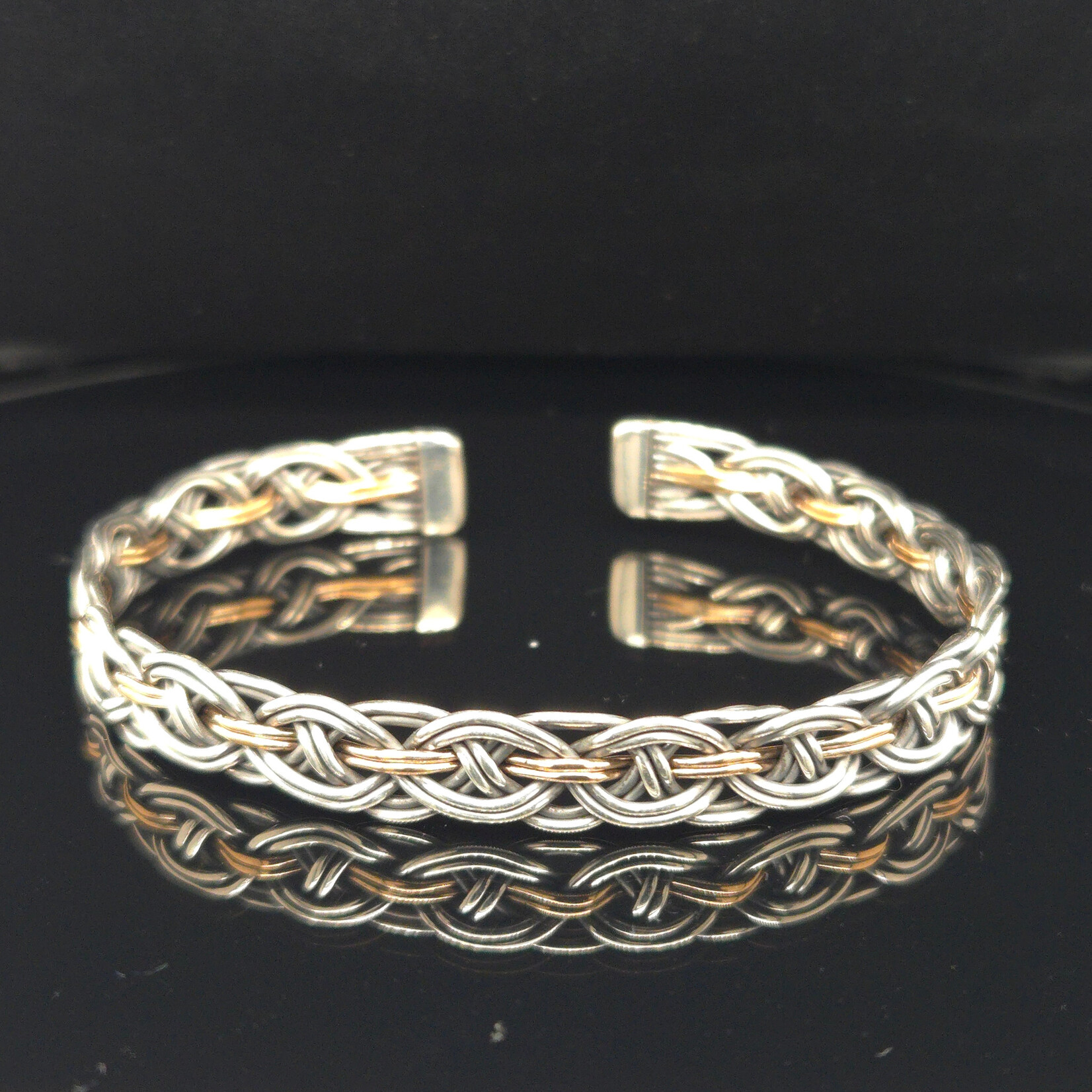 Modern Heirloom® Two-toned 8mm Braided Cuff