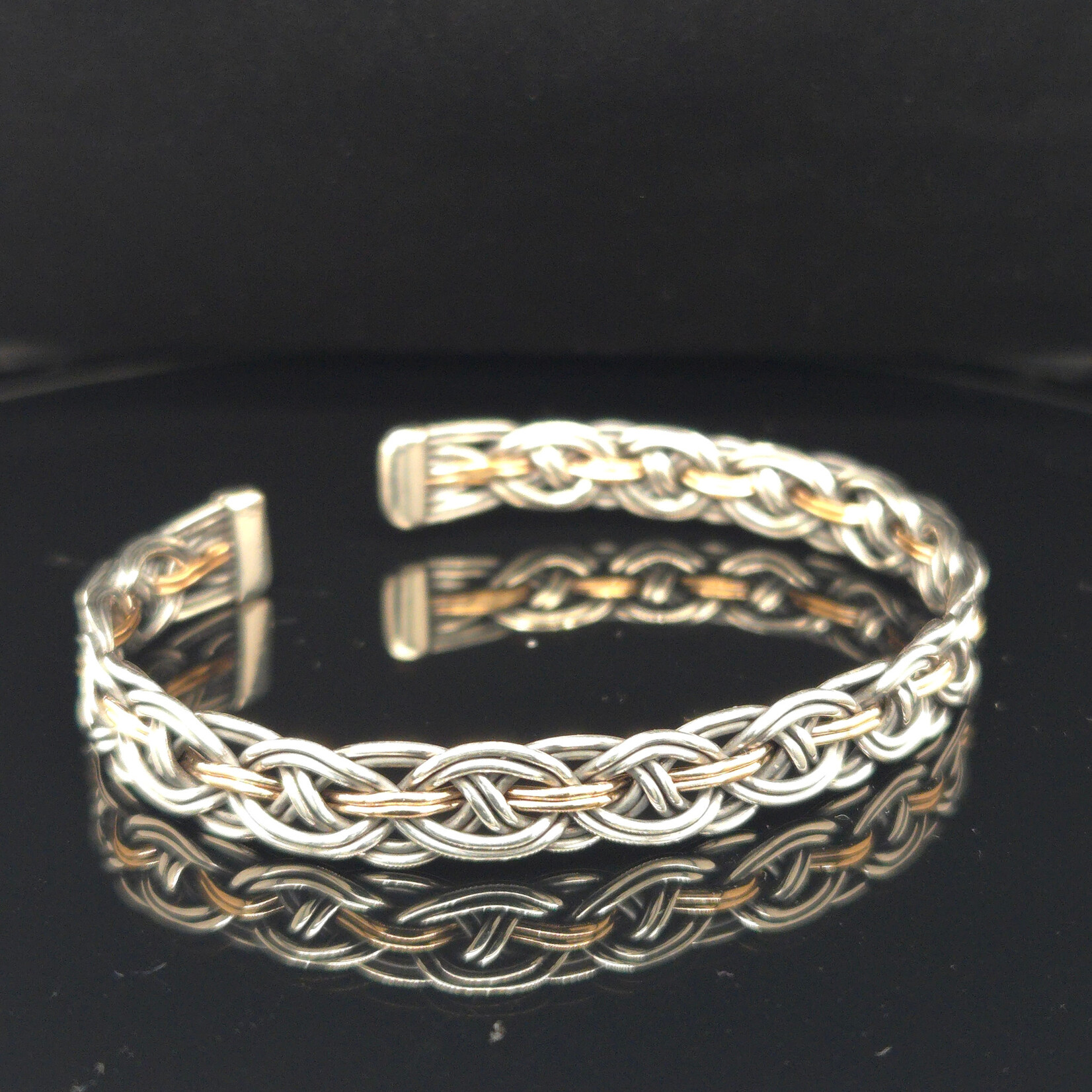 Modern Heirloom® Two-toned 8mm Braided Cuff
