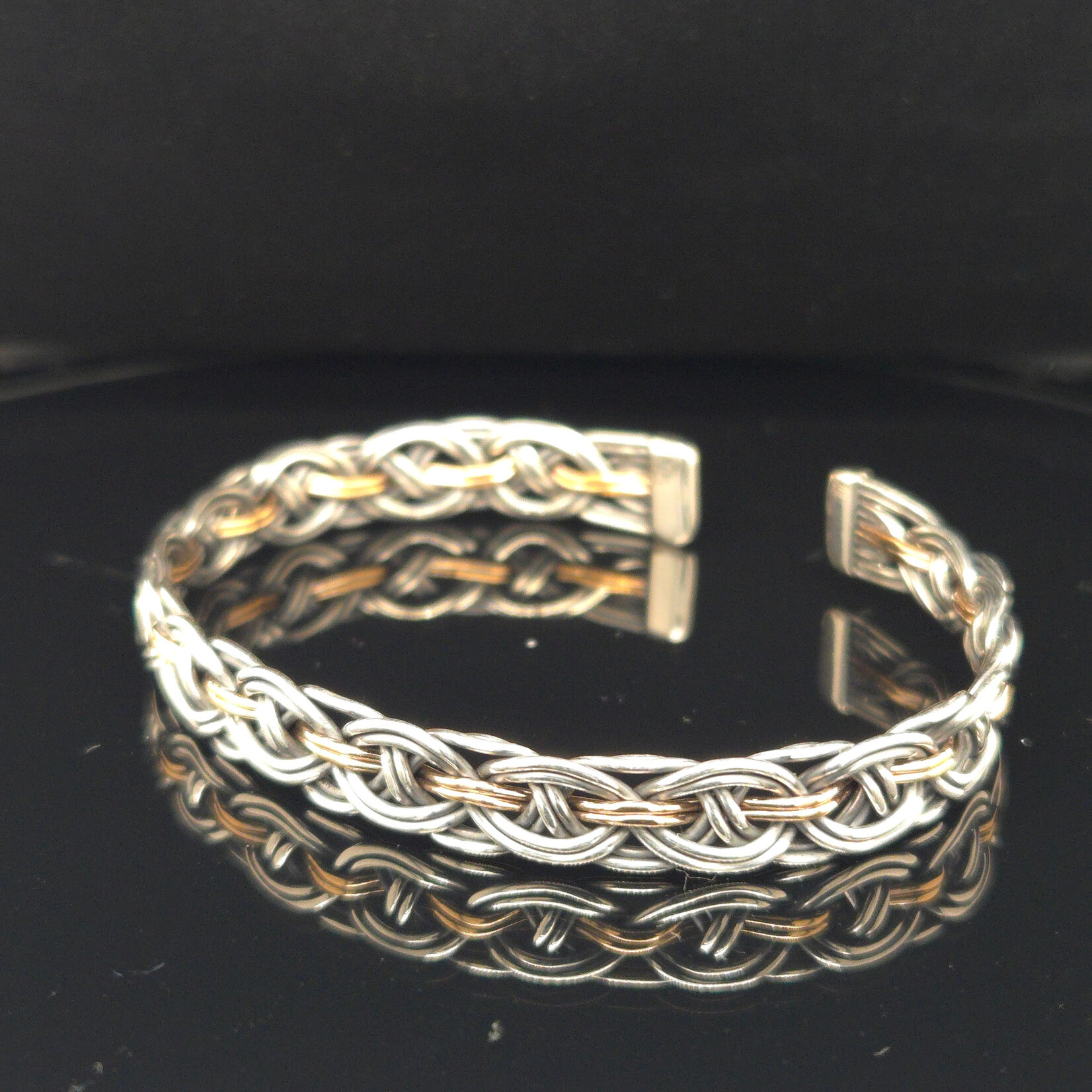 Modern Heirloom® Two-toned 8mm Braided Cuff