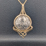 Modern Heirloom® Floral Engraved Art Nouveau Medallion, 18" Chain