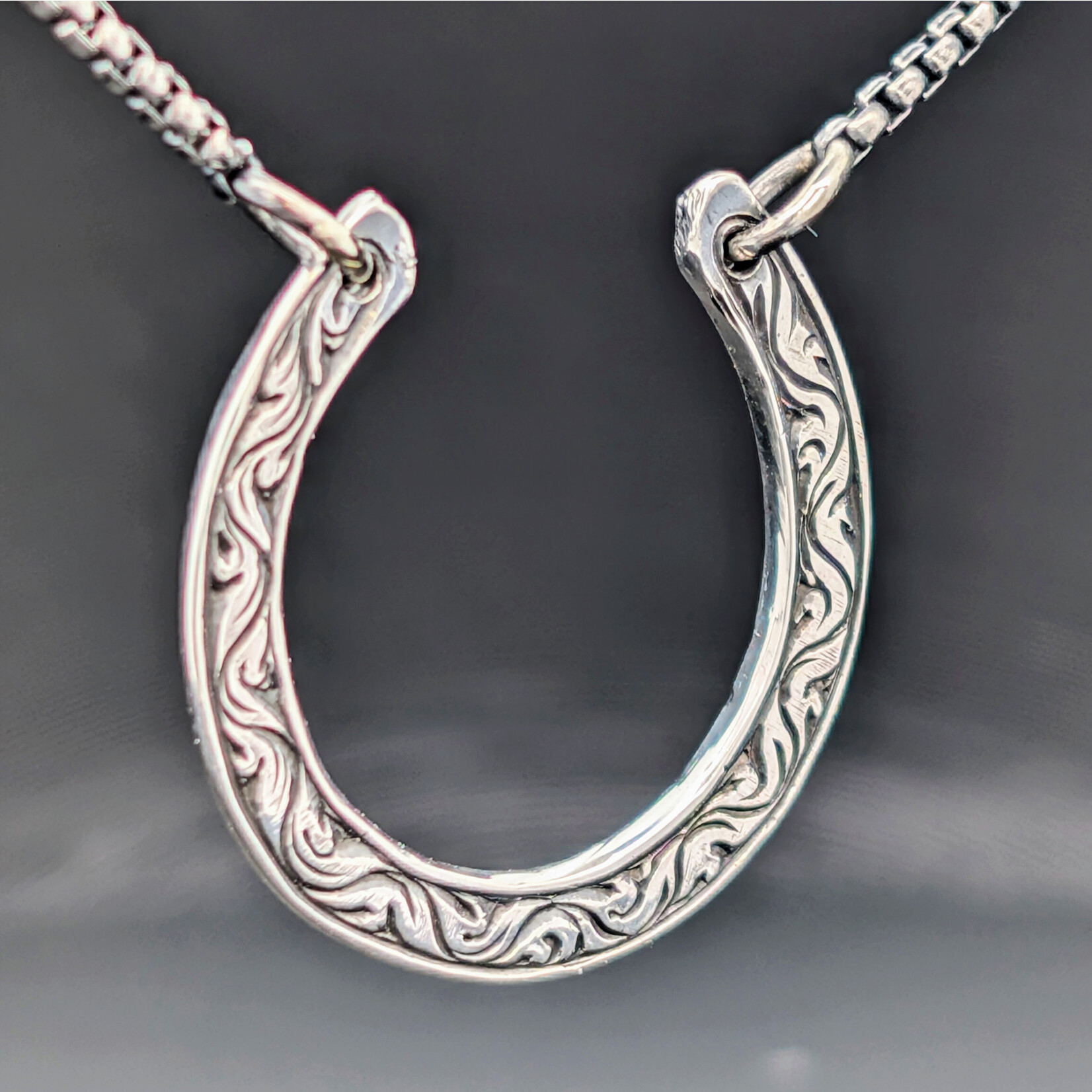 Modern Heirloom® Engraved Horseshoe Pendant, 18"
