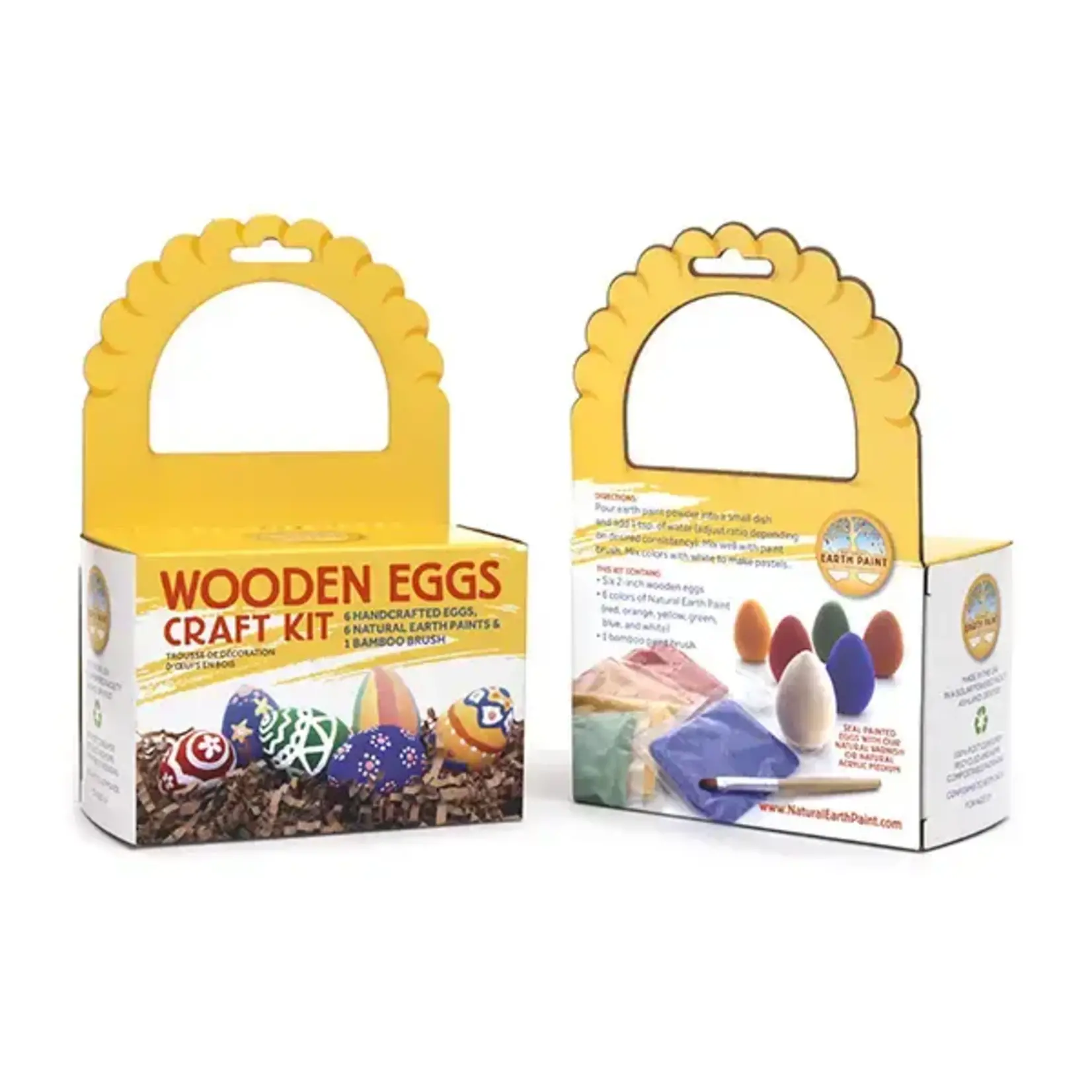 Natural Earth Paint Wooden Eggs Craft Kit