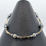 Modern Heirloom® Tahitian and Freshwater Pearl Strand w/ 14K Yellow Gold Engraved Accents