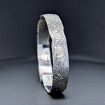 Modern Heirloom® Carved Border Fiddlehead Fern, Embossed Scroll clasp Bracelet, 10mm