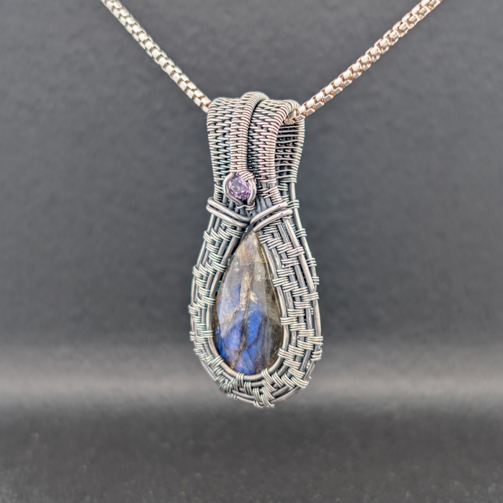 Modern Heirloom® Wire Wrapped Labradorite and 4mm Alexandrite Relic