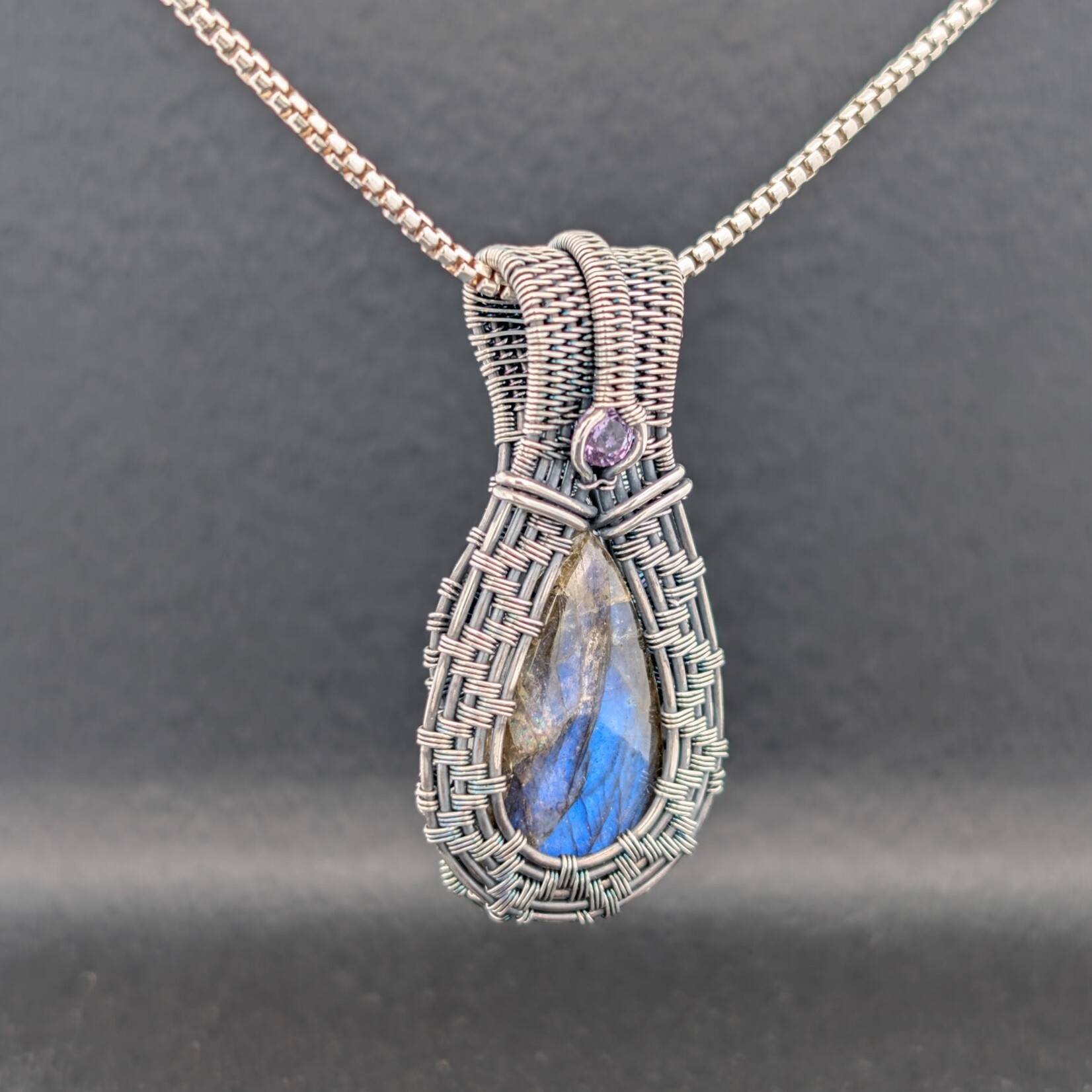 Modern Heirloom® Wire Wrapped Labradorite and 4mm Alexandrite Relic