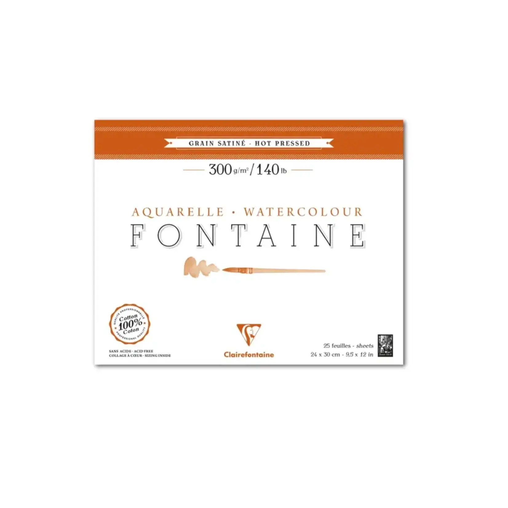 Exaclair Fontaine Watercolor Paper 300gsm - Hot Press Pads