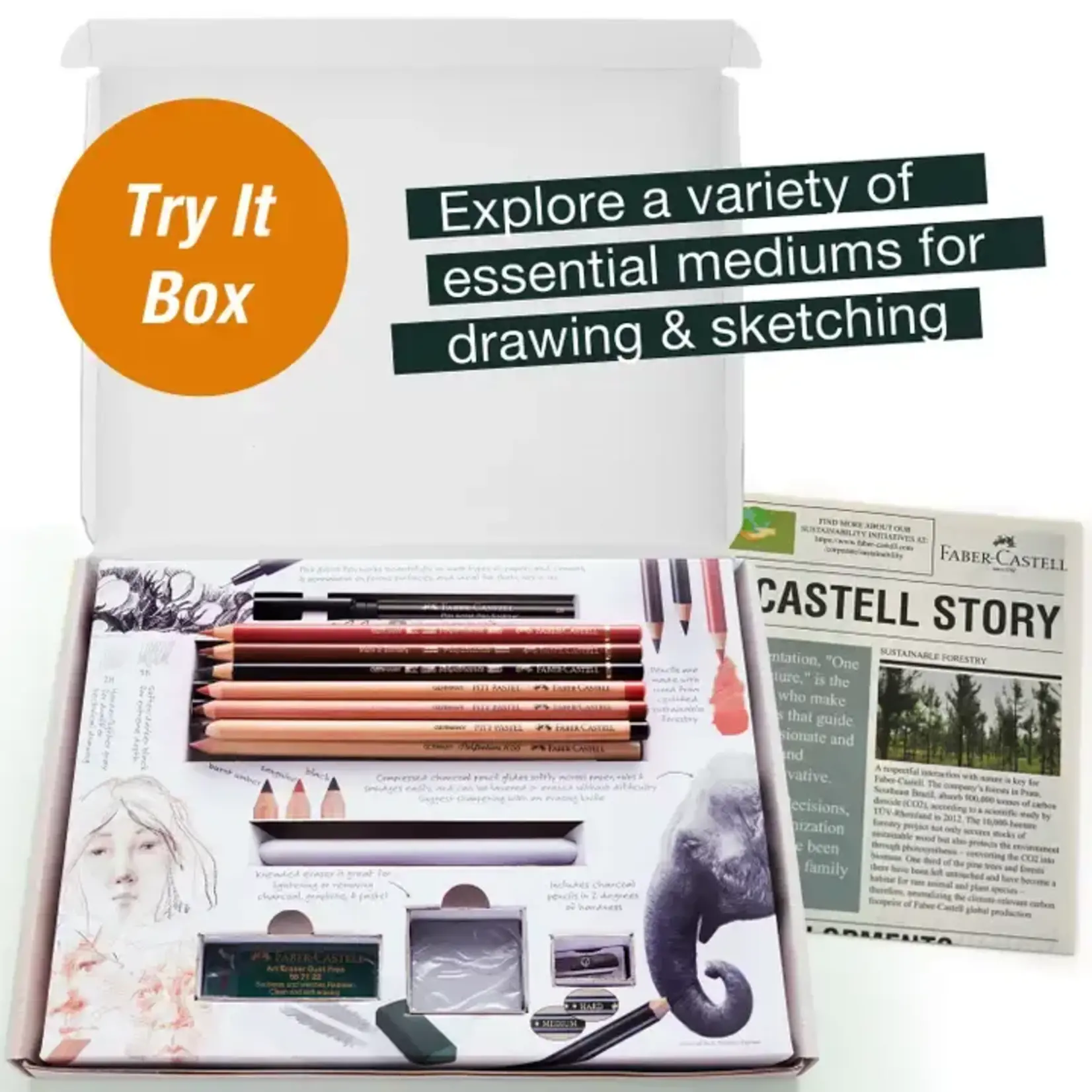 Faber-Castell Art & Graphic Try It Box Artist Dry Mediums Assortment