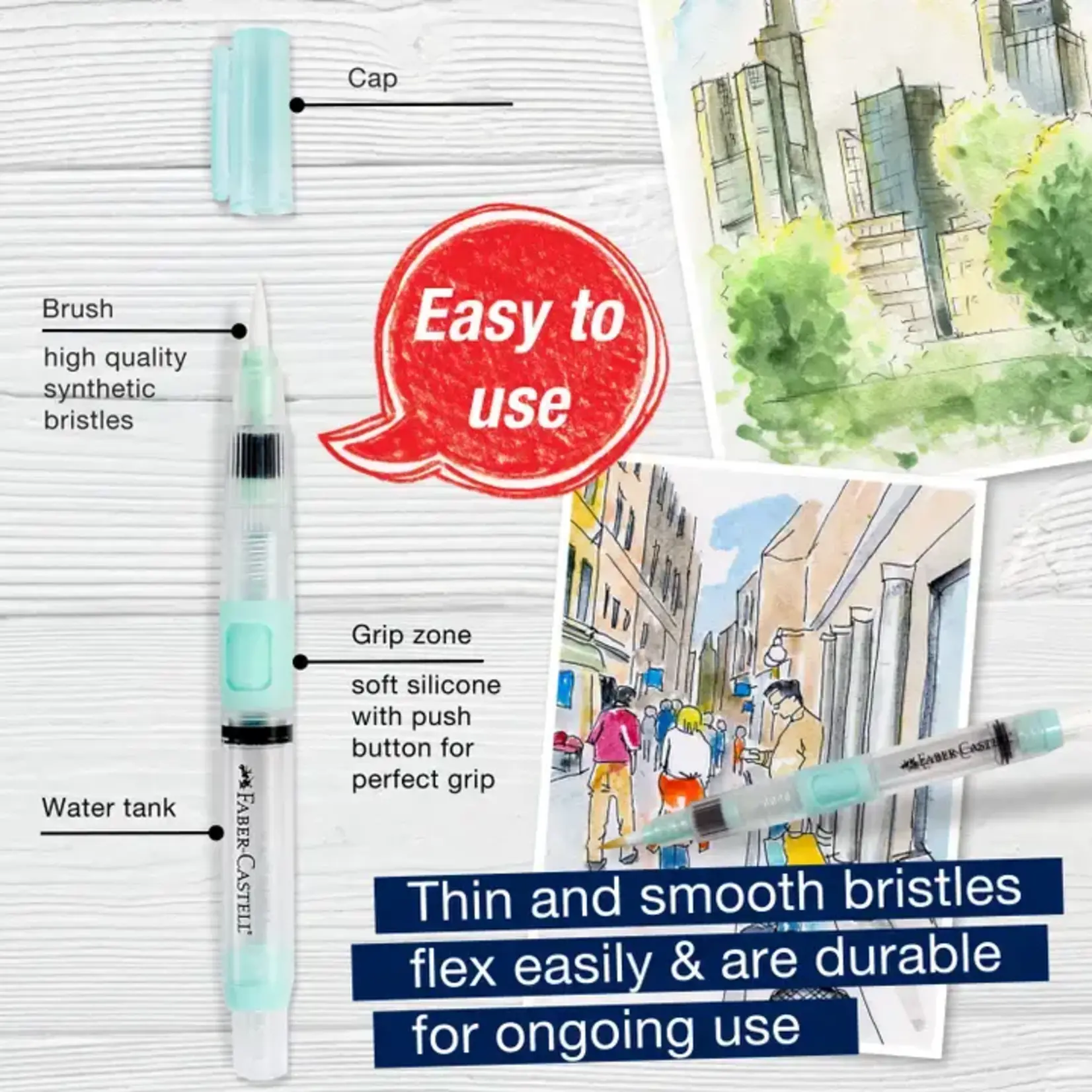 Faber-Castell Deluxe Refillable Artists' Water Paint Brush