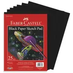 Faber-Castell Black Paper Sketch Pad 25 Sheets, 9" X 12"