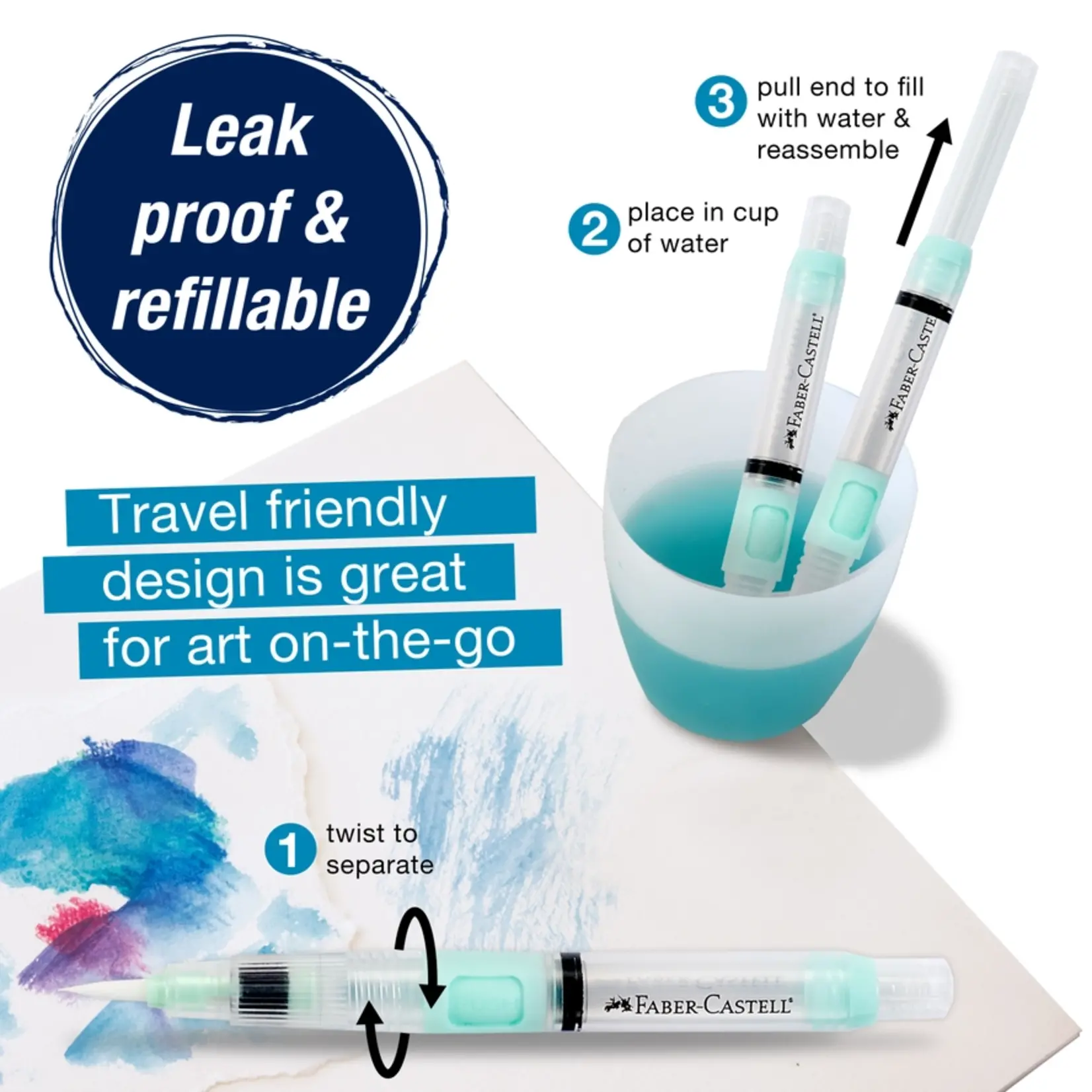Faber-Castell Deluxe Refillable Artists' Water Paint Brush