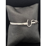 Modern Heirloom® Artist Choice Hook Bracelet 4mm wide , 6.5 ". silver