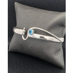 Modern Heirloom® AC Hook Bracelet, Blue Topaz 6mm, 8 " wrist