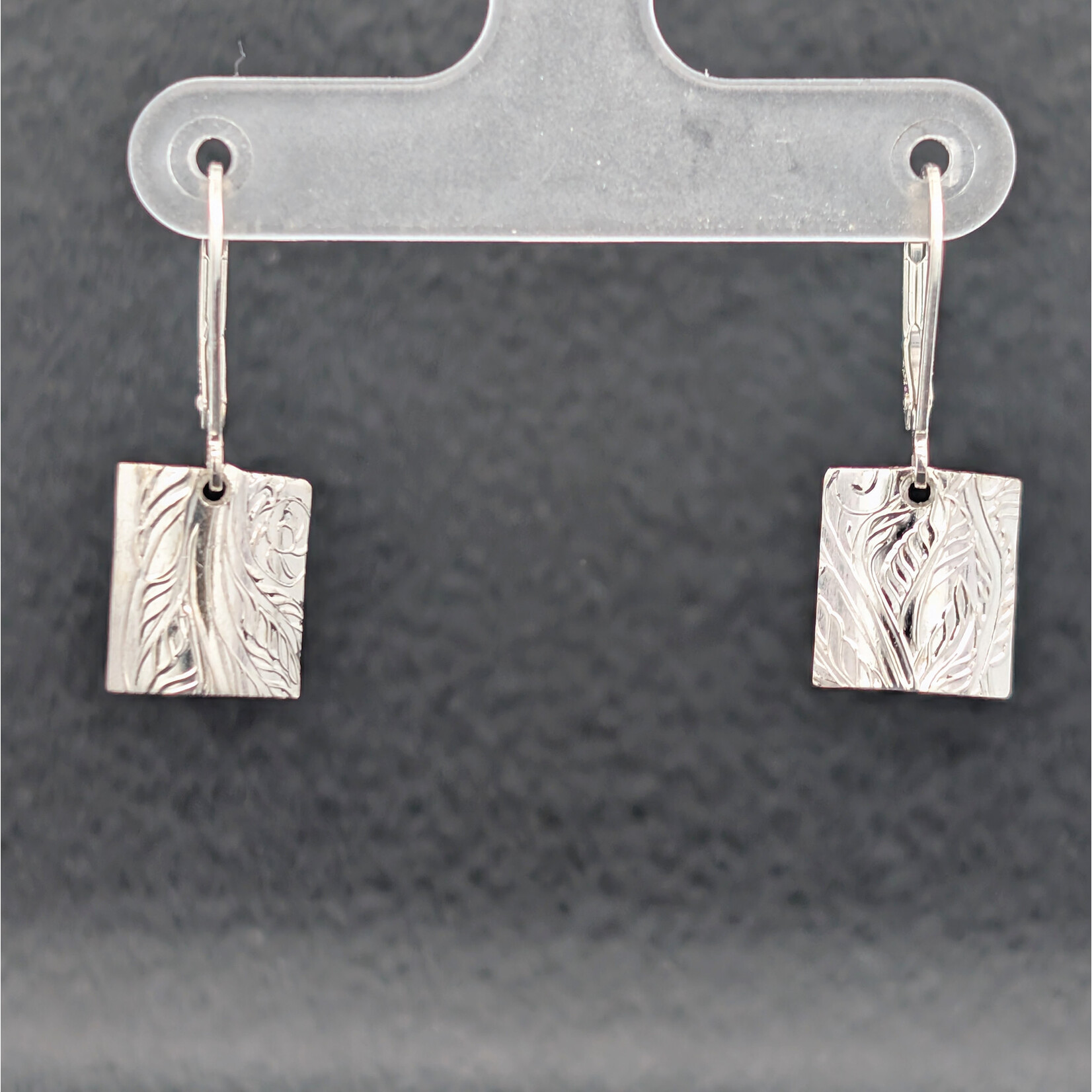 Modern Heirloom® Embossed Fern Earring , Small Square