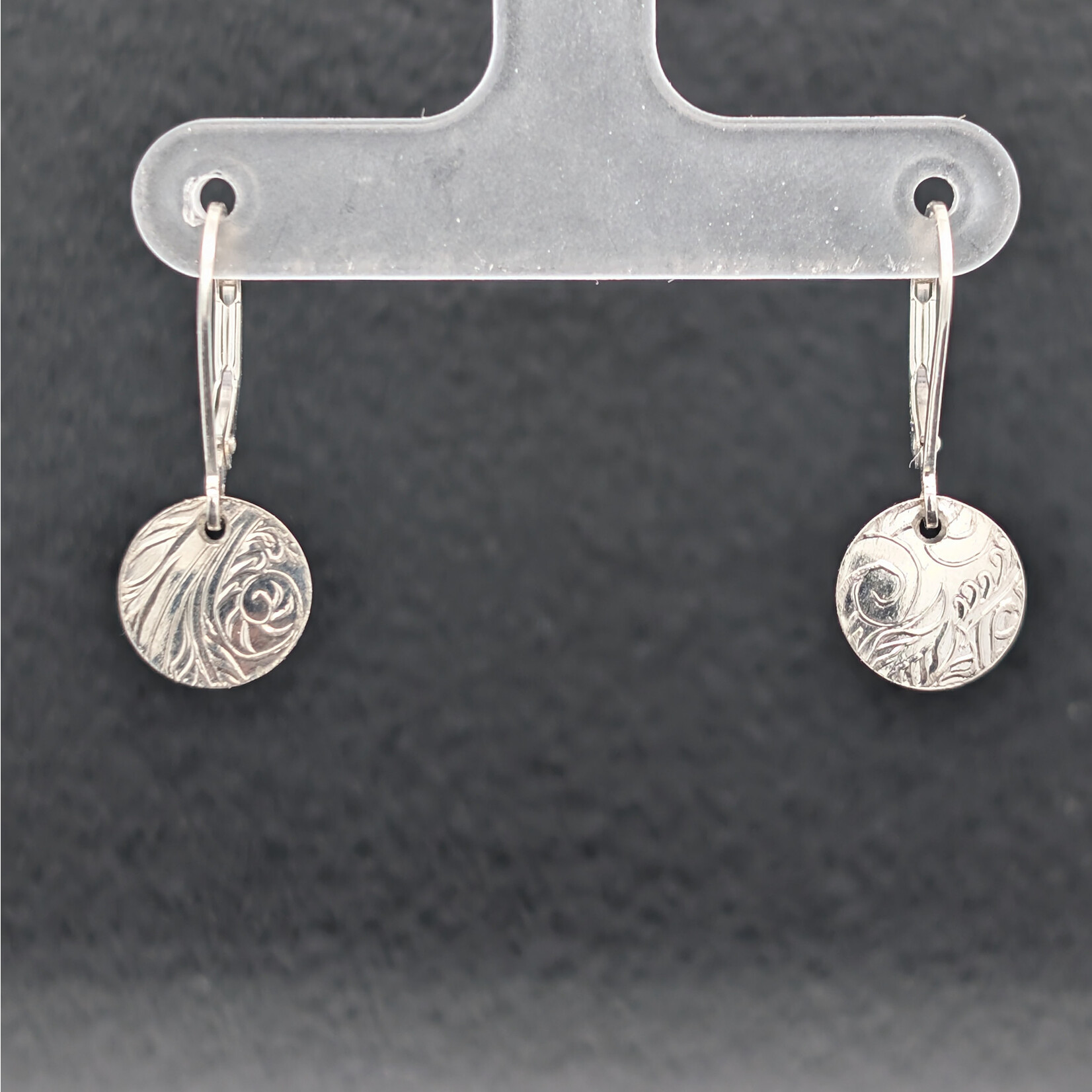 Modern Heirloom® Embossed Sterling Fiddlehead Fern Earrings, 9mm, Lever Back