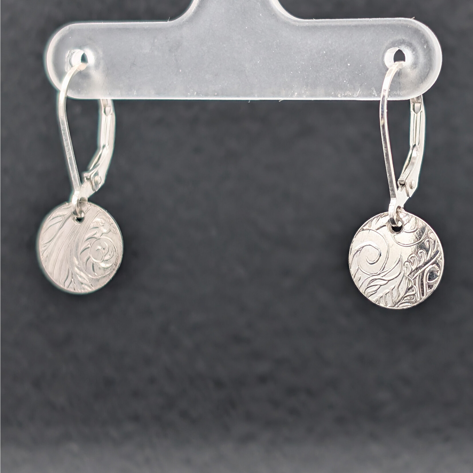 Modern Heirloom® Embossed Sterling Fiddlehead Fern Earrings, 9mm, Lever Back