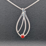 Modern Heirloom® Seagrass Pendant w/ 5mm Carnelian on 18" RDB