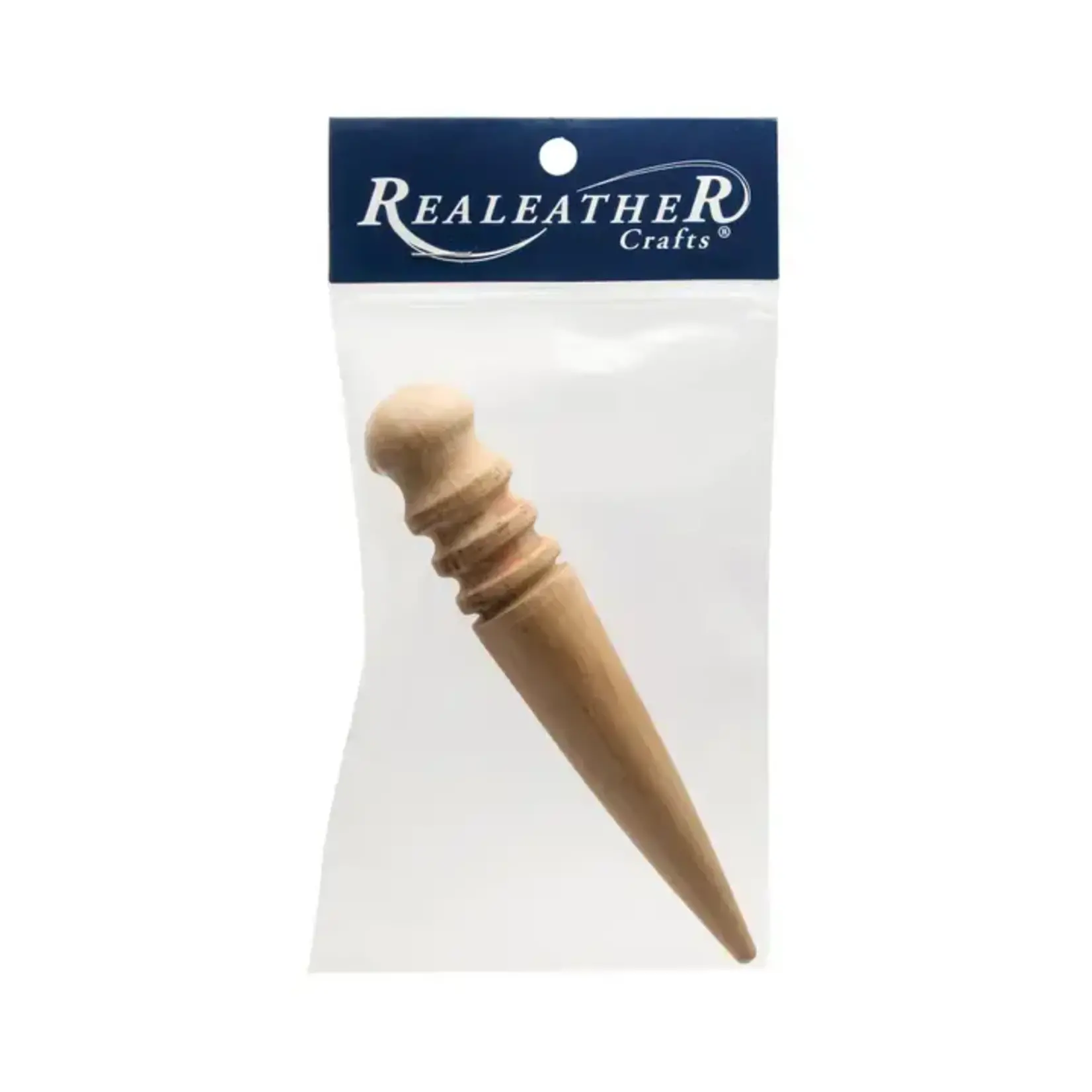 Realeather Wooden Spindle Slicker | Leather Edge Burnishing Tool
