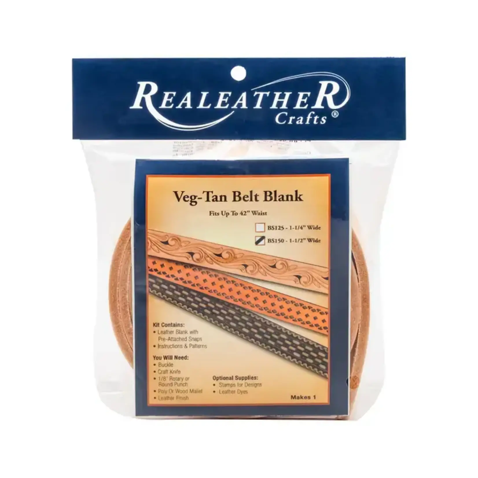 Realeather Vegetable-Tanned Leather Belt Blank | Craft Your Own Belt