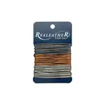 Realeather Round Lace Combo Card, 2mm X 8yd - Onyx/Bronze/Pewter