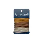 Realeather Round Lace Combo Card, 2mm X 8yd - Gold/Silver/Bronze