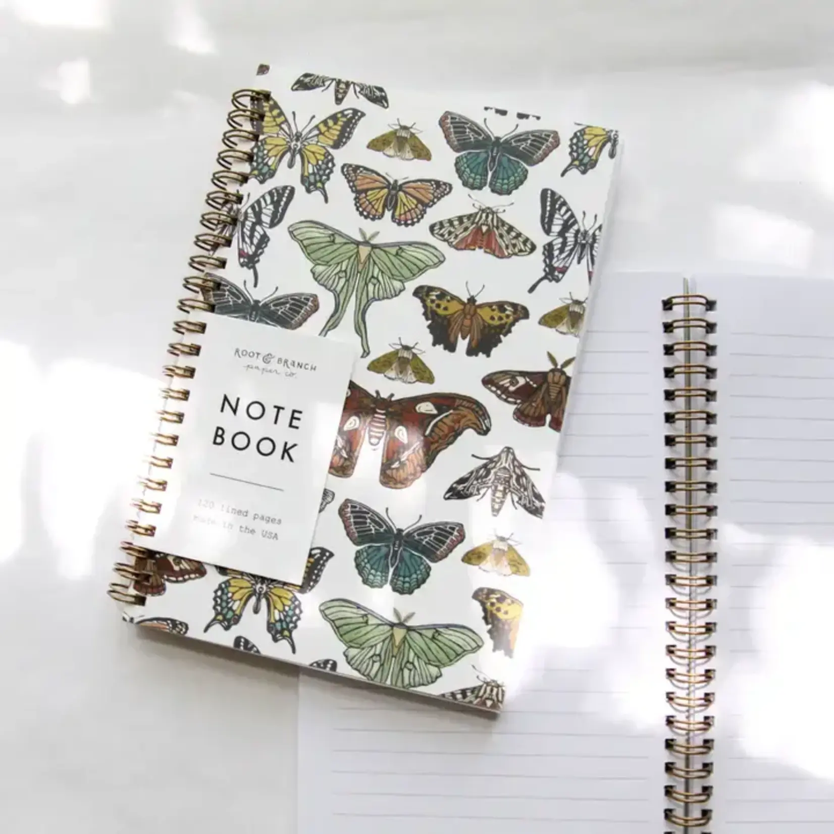 Root & Branch Paper Co. Butterfly & Moth Spiral Bound Notebook