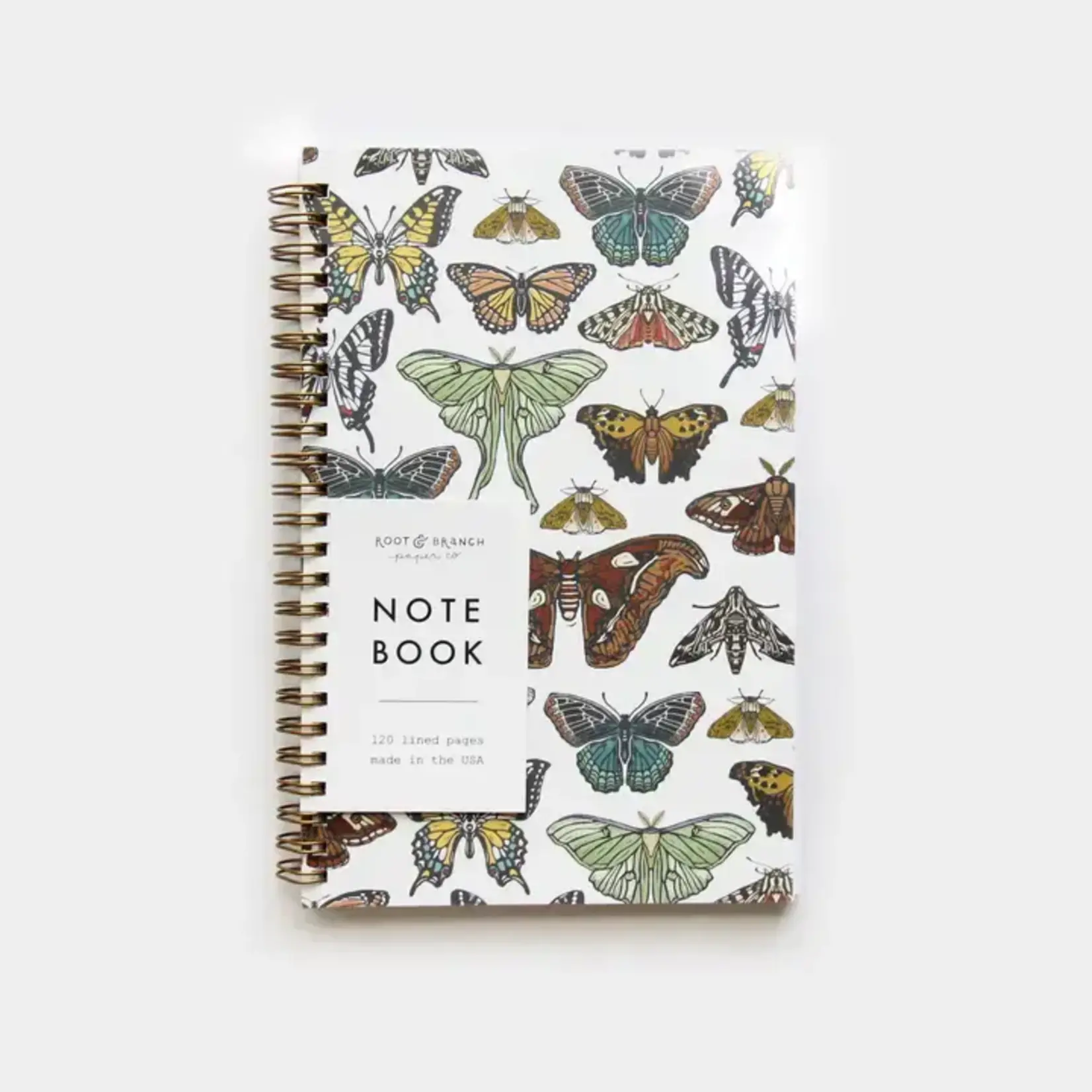 Root & Branch Paper Co. Butterfly & Moth Spiral Bound Notebook
