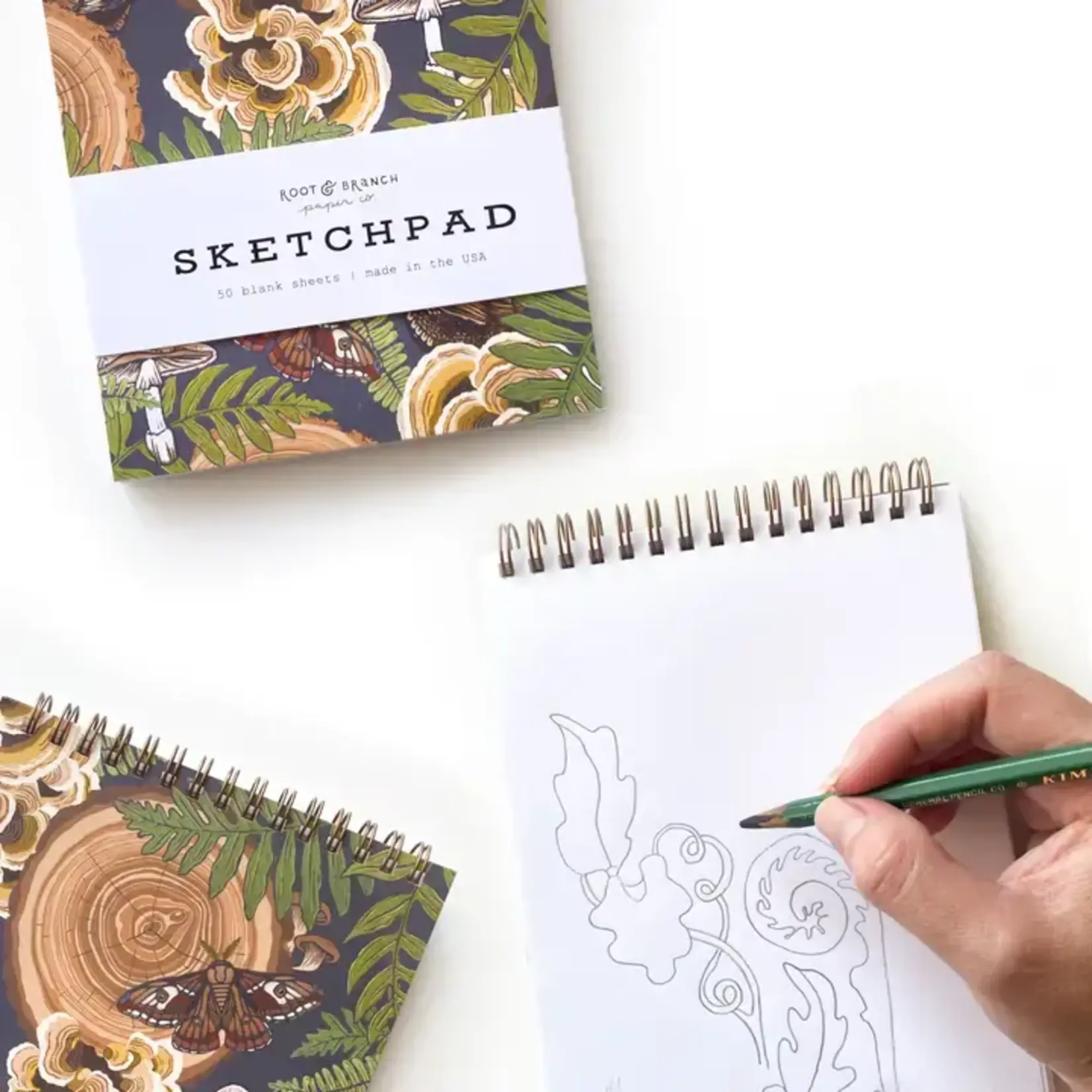 Root & Branch Paper Co. Mushroom Grove Spiral Bound Sketchpad