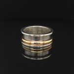 Modern Heirloom® Men's Sterling Ring w/ Brass Center Spinner Sz 10