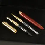 Artist Calligraphy Brush & Fountain Pen Set - Red Rose Wood