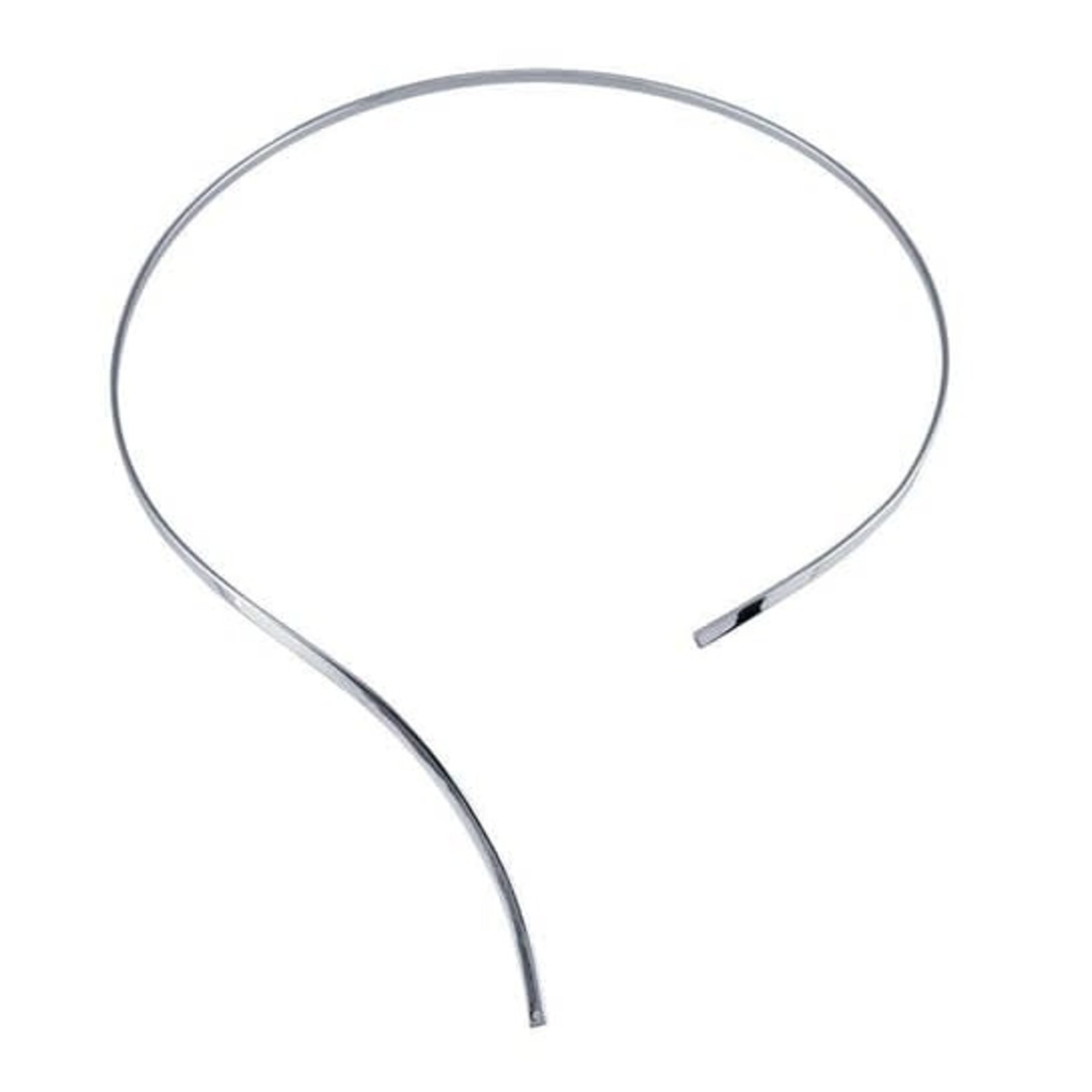 Rio Grande Sterling Silver 2.7 x 1.2mm Flattened Round-Wire Neck Ring with Hole