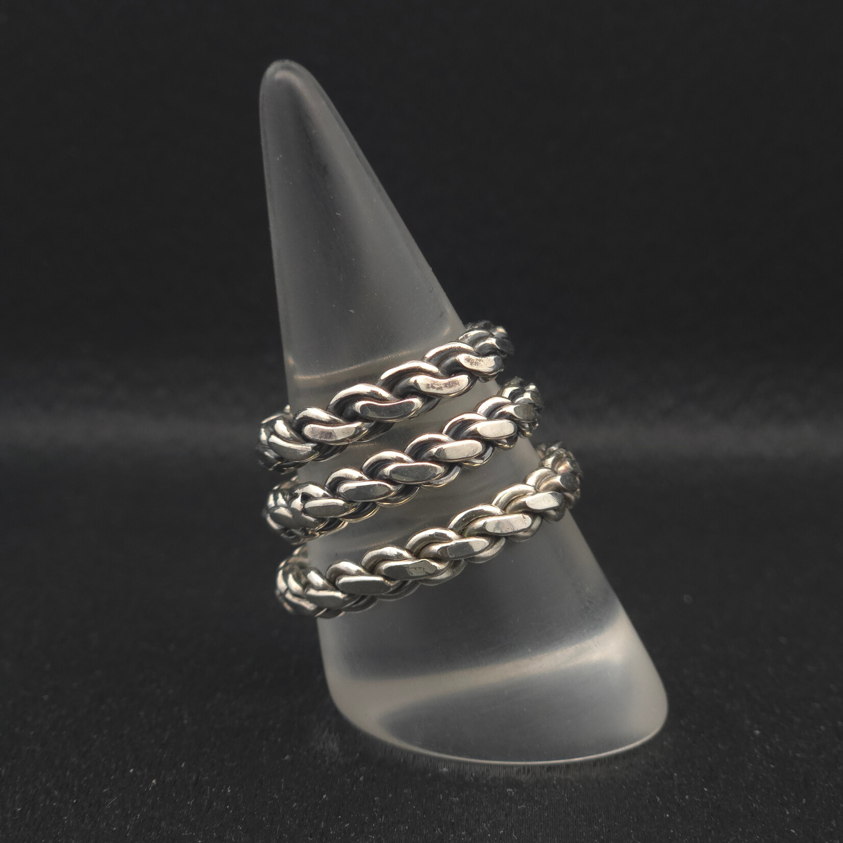 Modern Heirloom® Twisted Sterling Link Ring
