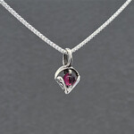 Modern Heirloom® Petite Amulet of the Moon, Rhodolite & Sterling