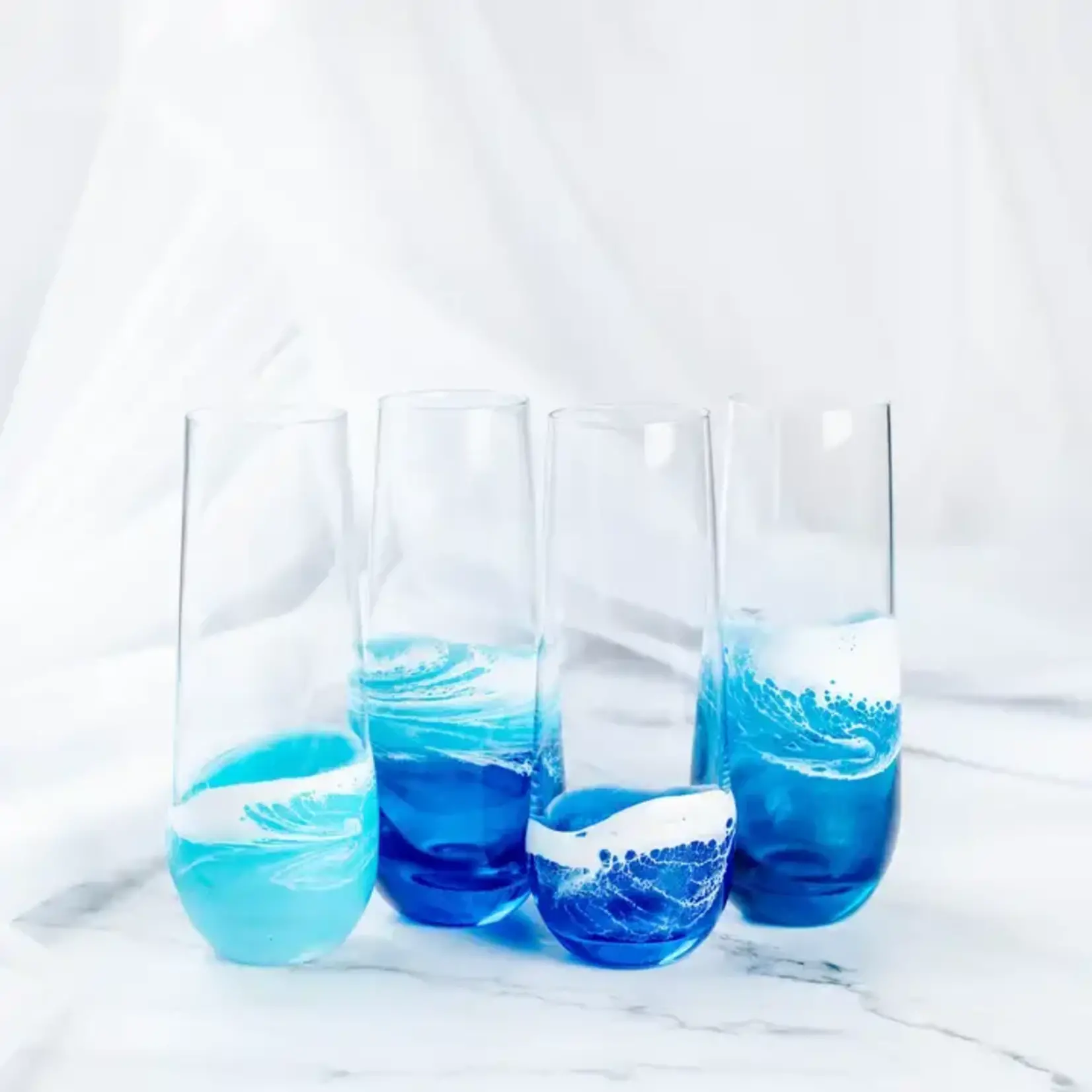 Fala & Co. Ocean Resin Champagne Flute