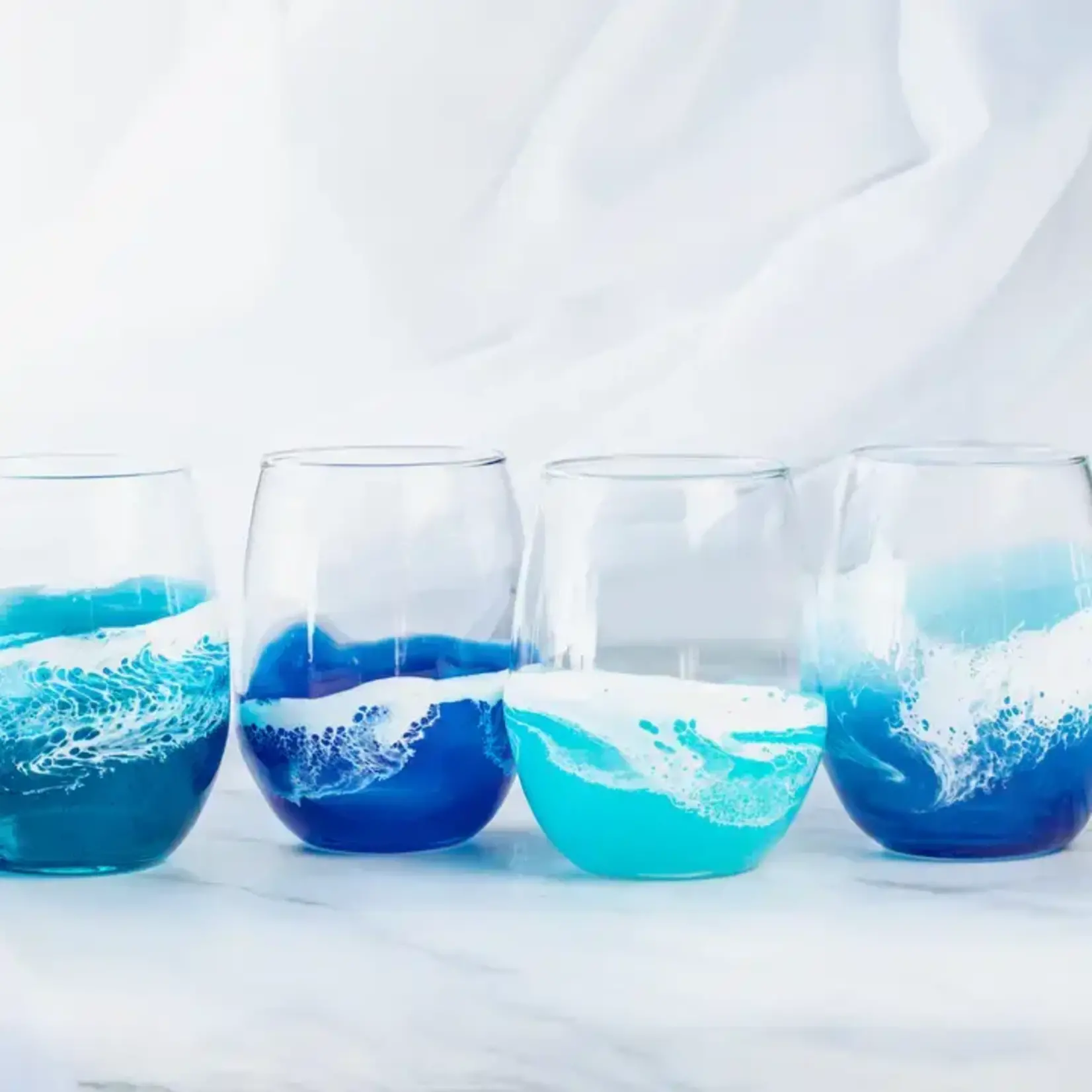 Fala & Co. Ocean Resin Stemless Wine Glass