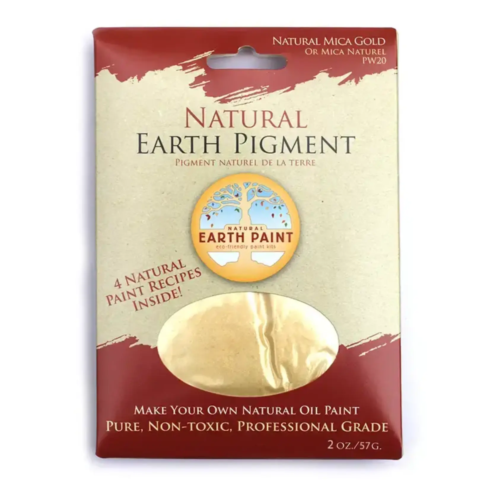 Natural Earth Paint 3 oz. Earth & Mineral Pigments - Natural Gold Mica